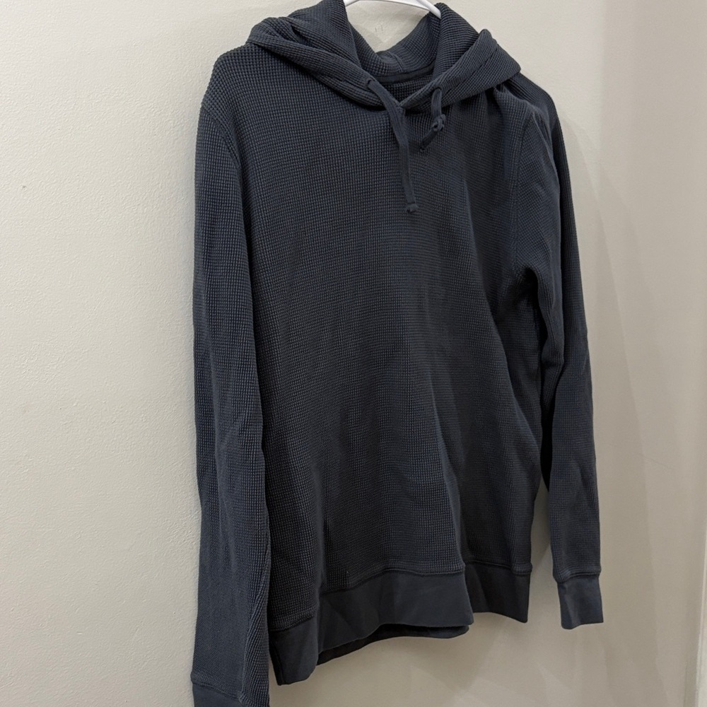 Everlane women’s medium dark blue Hooded shirt - organic cotton